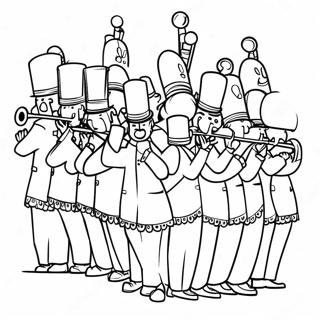 Pagina da Colorare Banda Musicale Festiva | pagina da colorare Parata