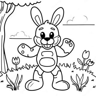 Pagina da Colorare di Spring Trap | pagina da colorare Spring Trap