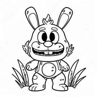 Pagina da Colorare del Personaggio di Spring Trap Inquietante | pagina da colorare Spring Trap