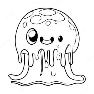 Pagina da Colorare di Slime Neon Luminoso | pagina da colorare Slime