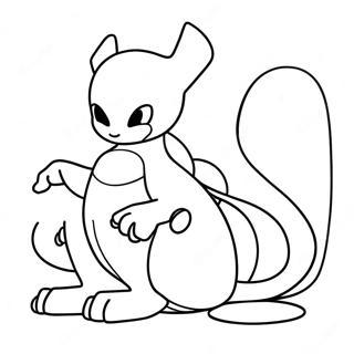 Pagina da Colorare di Mewtwo | pagina da colorare Mewtwo