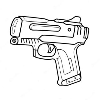 Pagina da Colorare di Nerf Gun | pagina da colorare Fucile Nerf