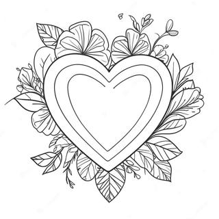 Pagina da Colorare del Cuore di San Valentino | pagina da colorare Febbraio
