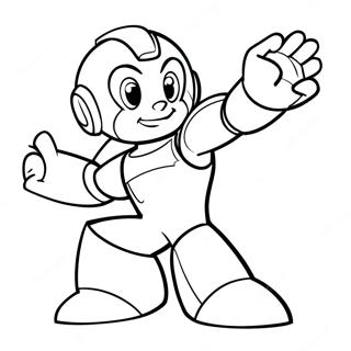 MegaMan in Azione Pagina da Colorare | pagina da colorare MegaMan