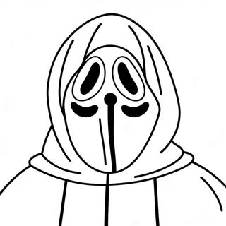Pagina da Colorare di Ghostface | pagina da colorare Fantasma