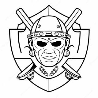 Pagina da Colorare del Logo dei Raiders | pagina da colorare Raiders