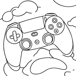 Pagina da Colorare del Controller PlayStation 5 | pagina da colorare PS5