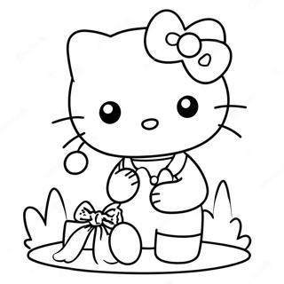 Pagina da Colorare Hello Kitty e Dear Daniel | pagina da colorare Hello Kitty e Dear Daniel