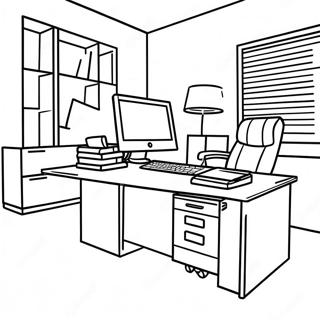 Pagina da colorare di The Office | pagina da colorare L'Ufficio