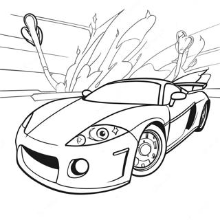 Pagina da Colorare della Veloce Auto Sportiva | pagina da colorare Veicolo
