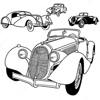 Pagina da Colorare Auto Bugatti Classica | pagina da colorare Bugatti