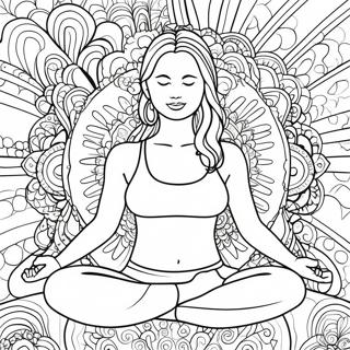 Pagina da Colorare di Yoga | pagina da colorare Yoga