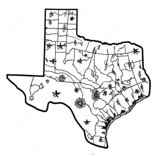 Pagina da Colorare della Mappa del Texas | pagina da colorare Texas