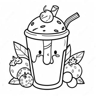 Pagina da Colorare Milkshake | pagina da colorare Frullato