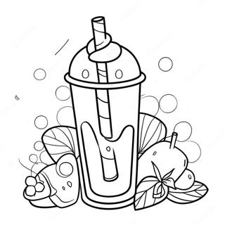 Pagina da Colorare Milkshake al Cioccolato Delizioso | pagina da colorare Frullato