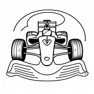 Pagina da Colorare di Pista di Corsa di Formula 1 Veloce | pagina da colorare Formula 1