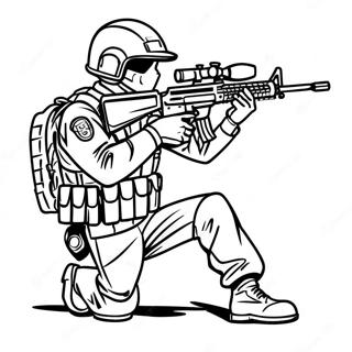 Squadra SWAT Pagine da Colorare