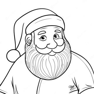 Pagina da Colorare di Babbo Natale | pagina da colorare Babbo Natale