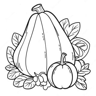 Pagina da Colorare del Raccolto della Cornucopia | pagina da colorare Cornucopia