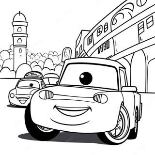 Pagina da Colorare di Cars 2 | pagina da colorare Auto 2