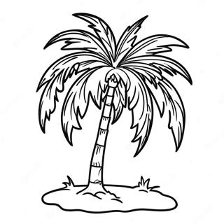 Pagina da Colorare della Palma Tropicale | pagina da colorare Palma