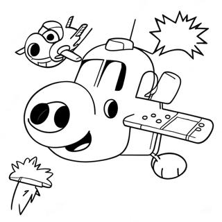 Pagina da Colorare di Super Wings | pagina da colorare Ali Super