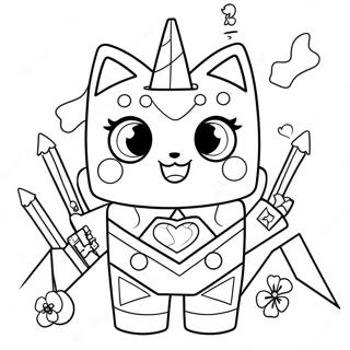 Pagina da Colorare di Unikitty | pagina da colorare Unikitty