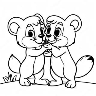 Pagina da Colorare di Chip e Dale | pagina da colorare Chip e Dale