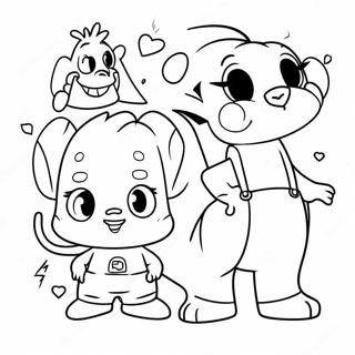 Pagina da Colorare dei Personaggi dei Cartoni Animati degli Anni '90 | pagina da colorare Anni '90