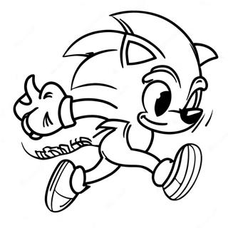 Pagina da Colorare di Sonic the Hedgehog che Corre Veloce | pagina da colorare Sonic Mania