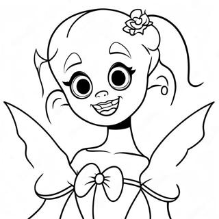 Pagina da Colorare Draculaura con Zanne Scintillanti | pagina da colorare Draculaura