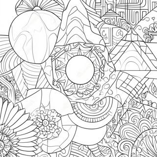 Pagina da Colorare Forme Geometriche Trendy | pagina da colorare Alla moda