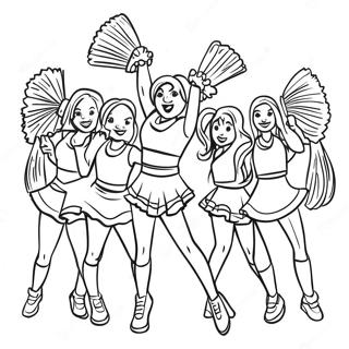 Pagina da Colorare delle Cheerleader dei New England Patriots | pagina da colorare Patrioti