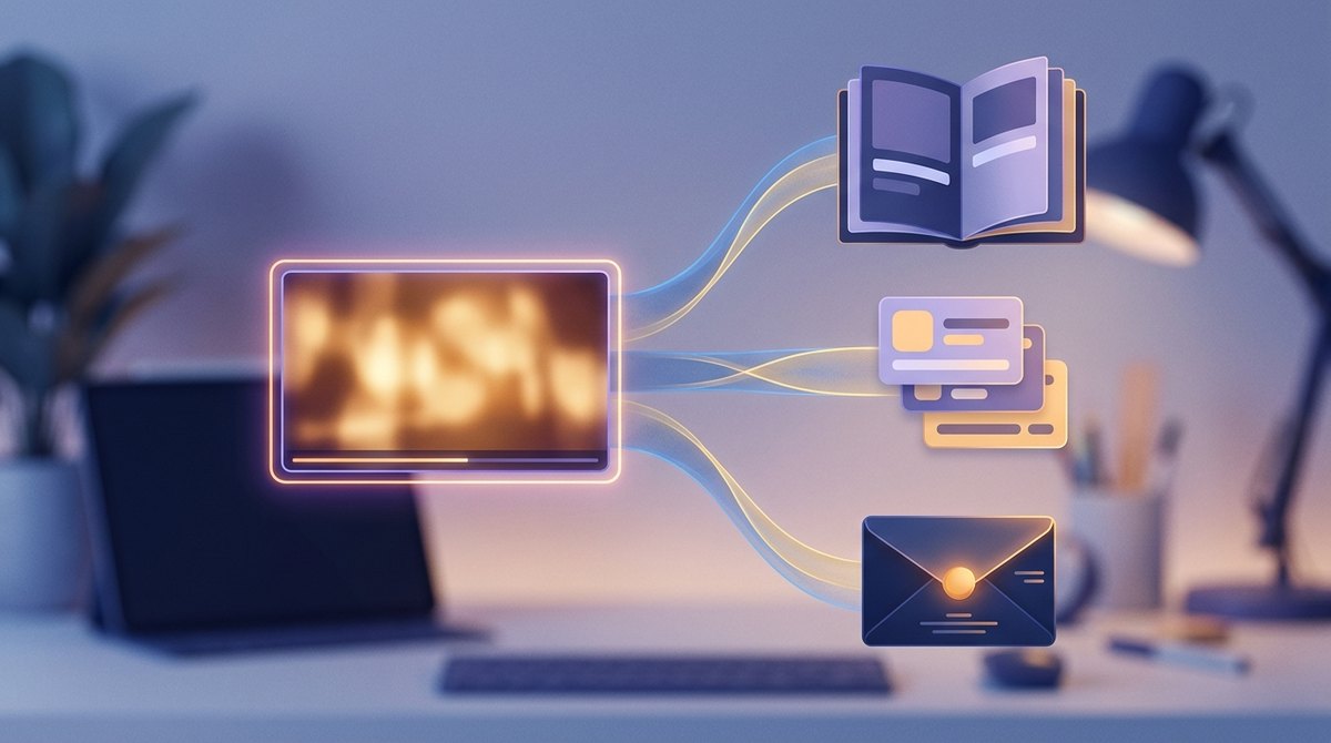 Trasforma un video YouTube in un articolo, thread e newsletter usando la trascrizione
